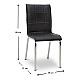 Καρέκλα τραπεζαρίας Pitt Megapap Pu/μέταλλο χρώμα μαύρο 39x51x88εκ.