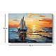 Πίνακας σε καμβά "Fisherman at the sunset" Megapap ψηφιακής εκτύπωσης 120x60x3εκ.