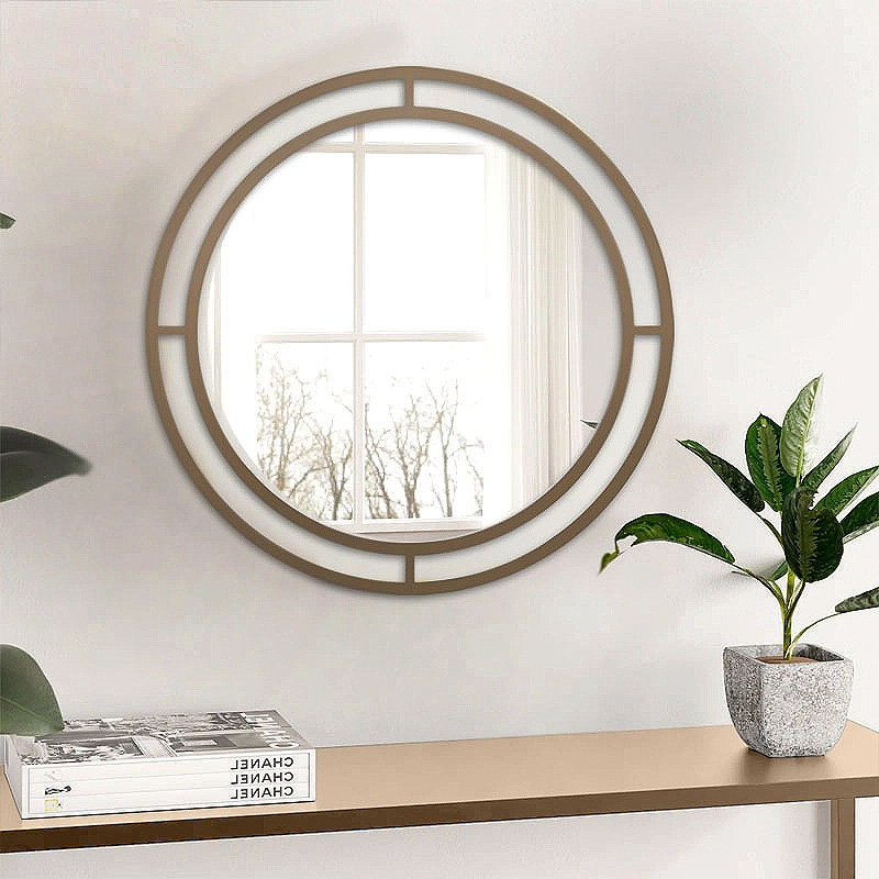 Καθρέπτης τοίχου Bubble Megapap αλουμινίου χρώμα χρυσό 57x2x57εκ.