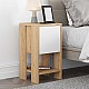 Κομοδίνο Ema Megapap χρώμα sapphire oak - λευκό 30x30x55εκ. Κομοδίνο Ema Megapap χρώμα sapphire oak - λευκό 30x30x55εκ.