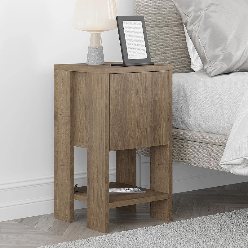 Κομοδίνο Ema Megapap χρώμα ανοιχτό καρυδί 30x30x55εκ. Κομοδίνο Ema Megapap χρώμα ανοιχτό καρυδί 30x30x55εκ.