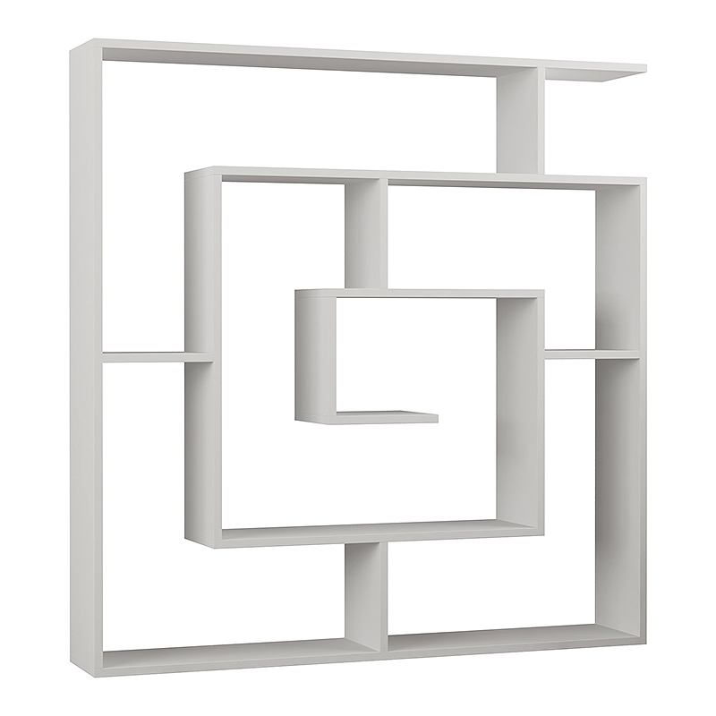 Βιβλιοθήκη Labirent Megapap χρώμα λευκό 125x22x129εκ. Βιβλιοθήκη Labirent Megapap χρώμα λευκό 125x22x129εκ.