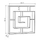 Βιβλιοθήκη Labirent Megapap χρώμα λευκό 125x22x129εκ. Βιβλιοθήκη Labirent Megapap χρώμα λευκό 125x22x129εκ.
