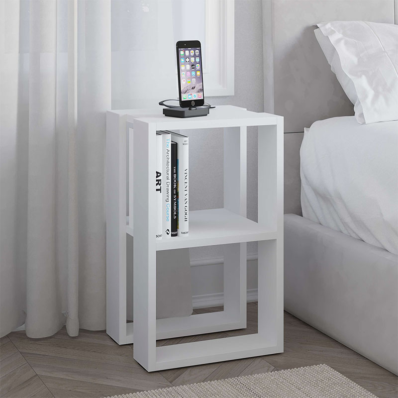 Κομοδίνο - τραπεζάκι βοηθητικό Lonie Megapap χρώμα λευκό 34x30x55εκ. Κομοδίνο - τραπεζάκι βοηθητικό Lonie Megapap χρώμα λευκό 34x30x55εκ.