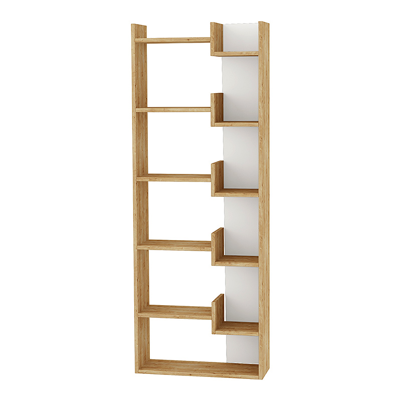 Βιβλιοθήκη Oppa Megapap χρώμα φυσικό οξιάς/λευκό 60x22x162εκ. Βιβλιοθήκη Oppa Megapap χρώμα φυσικό οξιάς/λευκό 60x22x162εκ.