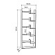 Βιβλιοθήκη Oppa Megapap χρώμα φυσικό οξιάς/λευκό 60x22x162εκ. Βιβλιοθήκη Oppa Megapap χρώμα φυσικό οξιάς/λευκό 60x22x162εκ.