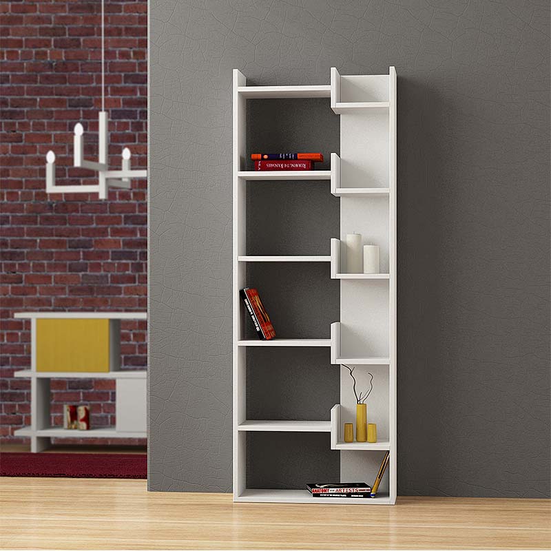 Βιβλιοθήκη Oppa Megapap χρώμα λευκό 60x22x162εκ. Βιβλιοθήκη Oppa Megapap χρώμα λευκό 60x22x162εκ.