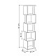 Βιβλιοθήκη Piri Megapap χρώμα sandstone 35x30x161εκ.