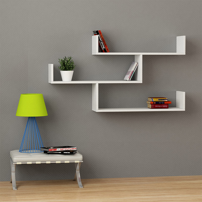 Ραφιέρα τοίχου Tibet Megapap χρώμα λευκό 119x22x66εκ. Ραφιέρα τοίχου Tibet Megapap χρώμα λευκό 119x22x66εκ.