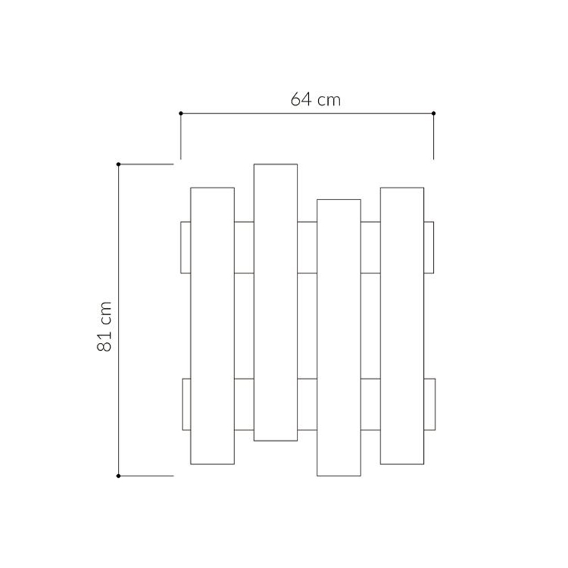 Κρεμάστρα τοίχου Wave Megapap χρώμα black wood 64x4x81εκ. Κρεμάστρα τοίχου Wave Megapap χρώμα black wood 64x4x81εκ.