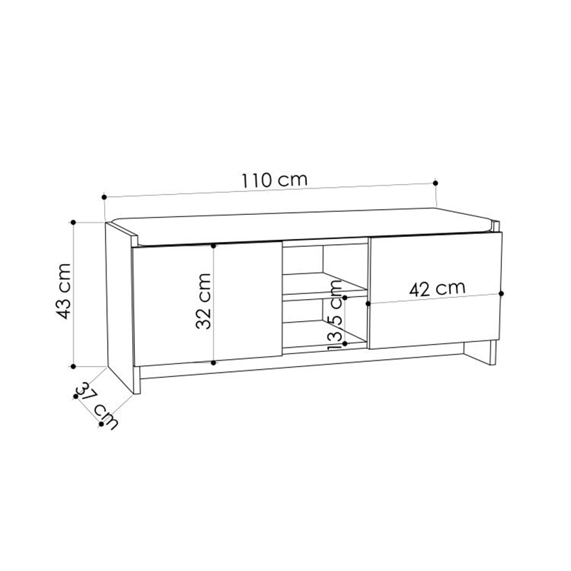 Παπουτσοθήκη Zulla Megapap χρώμα sandstone 110x37x43εκ. Παπουτσοθήκη Zulla Megapap χρώμα sandstone 110x37x43εκ.