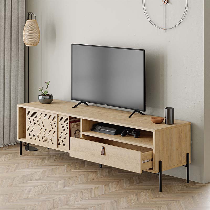 Έπιπλο τηλεόρασης Dionysos Megapap χρώμα φυσικό οξιάς 170x45x48,6εκ. Έπιπλο τηλεόρασης Dionysos Megapap χρώμα φυσικό οξιάς 170x45x48,6εκ.