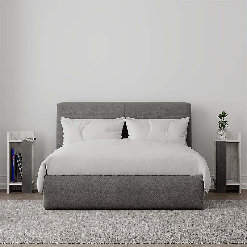 Κομοδίνο Elos Megapap σετ 2 τεμαχίων χρώμα λευκό αντικέ - γκρι ρετρό 25x27x60εκ. Κομοδίνο Elos Megapap σετ 2 τεμαχίων χρώμα λευκό αντικέ - γκρι ρετρό 25x27x60εκ.