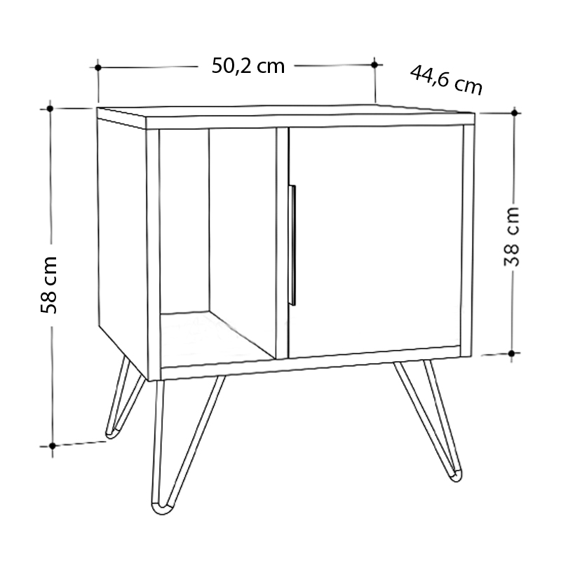 Κομοδίνο Glynn Megapap χρώμα φυσικό οξιάς 50,2x44,6x60εκ. Κομοδίνο Glynn Megapap χρώμα φυσικό οξιάς 50,2x44,6x60εκ.