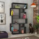 Βιβλιοθήκη Karmato Megapap χρώμα ανθρακί 96x25,5x168,5εκ. Βιβλιοθήκη Karmato Megapap χρώμα ανθρακί 96x25,5x168,5εκ.