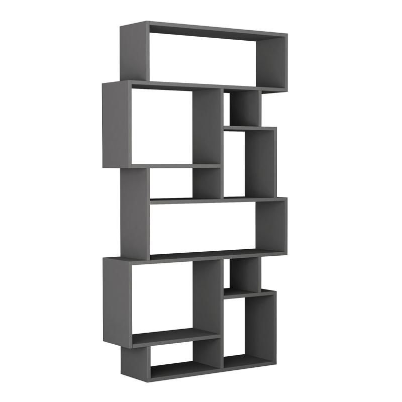 Βιβλιοθήκη Karmato Megapap χρώμα ανθρακί 96x25,5x168,5εκ. Βιβλιοθήκη Karmato Megapap χρώμα ανθρακί 96x25,5x168,5εκ.
