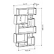 Βιβλιοθήκη Karmato Megapap χρώμα ανθρακί 96x25,5x168,5εκ. Βιβλιοθήκη Karmato Megapap χρώμα ανθρακί 96x25,5x168,5εκ.