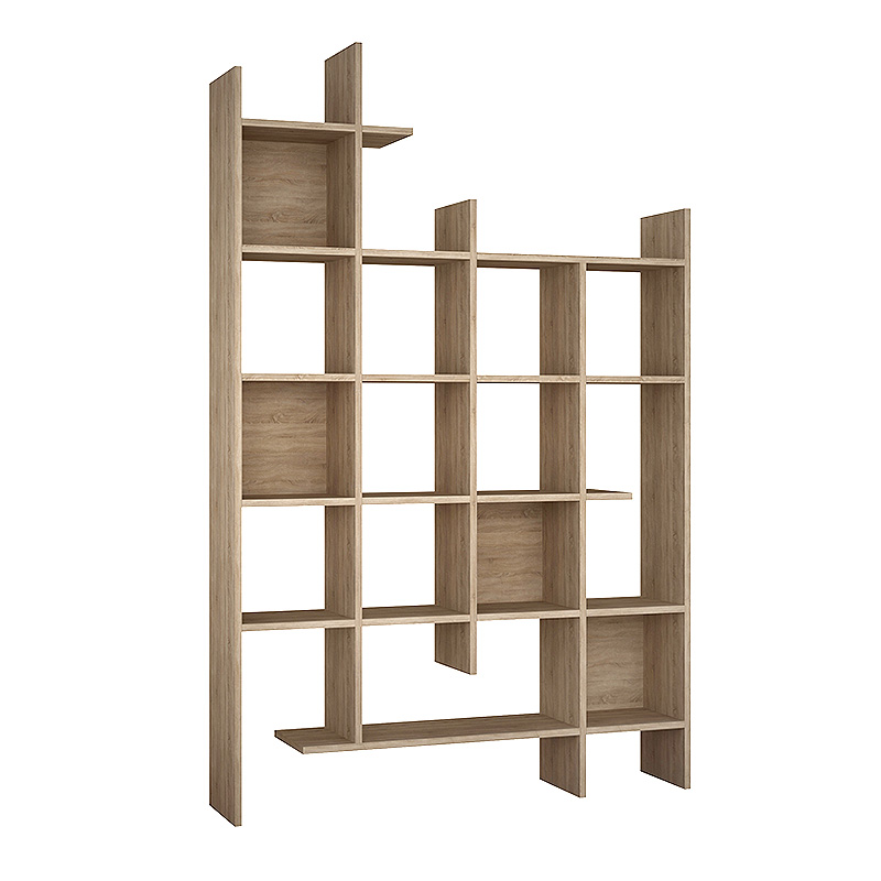 Βιβλιοθήκη Manco Megapap χρώμα sapphire oak 122x25,5x188εκ.