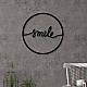 Διακοσμητικό τοίχου Smile Megapap μεταλλικό χρώμα μαύρο 45x2x45εκ. Διακοσμητικό τοίχου Smile Megapap μεταλλικό χρώμα μαύρο 45x2x45εκ.