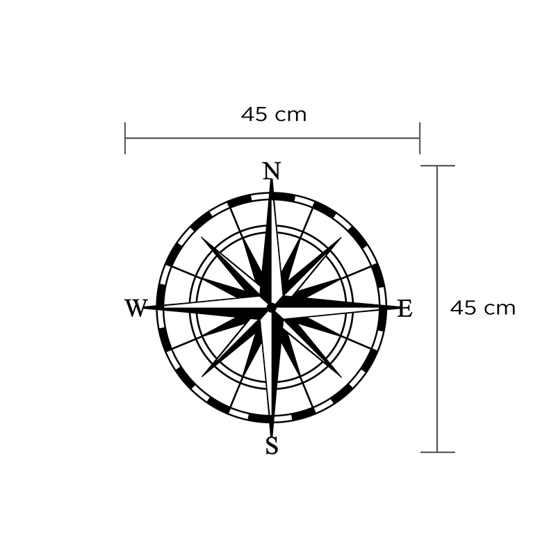 Διακοσμητικό τοίχου Compass Megapap μεταλλικό χρώμα μαύρο 45x2x45εκ. Διακοσμητικό τοίχου Compass Megapap μεταλλικό χρώμα μαύρο 45x2x45εκ.