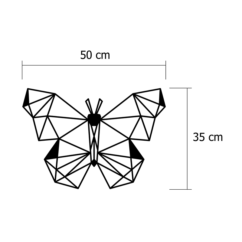 Διακοσμητικό τοίχου Butterfly Megapap μεταλλικό χρώμα μαύρο 50x2x35εκ. Διακοσμητικό τοίχου Butterfly Megapap μεταλλικό χρώμα μαύρο 50x2x35εκ.