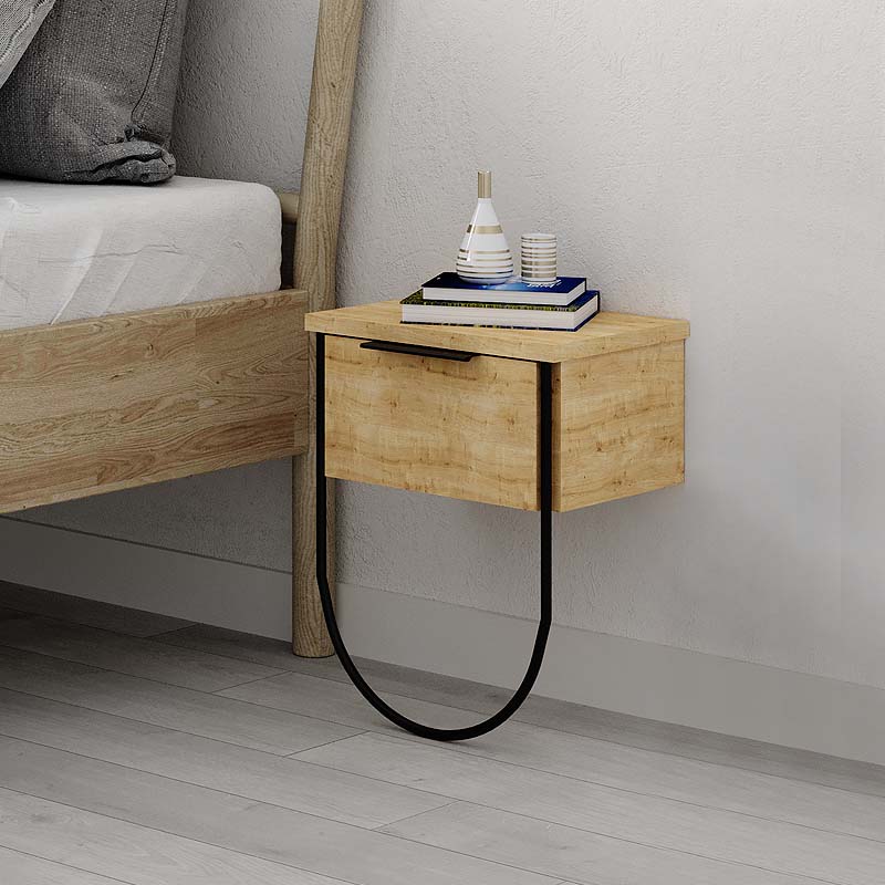 Κομοδίνο επιτοίχιο Norfolk Megapap χρώμα φυσικό οξιάς 33x25x44εκ. Κομοδίνο επιτοίχιο Norfolk Megapap χρώμα φυσικό οξιάς 33x25x44εκ.