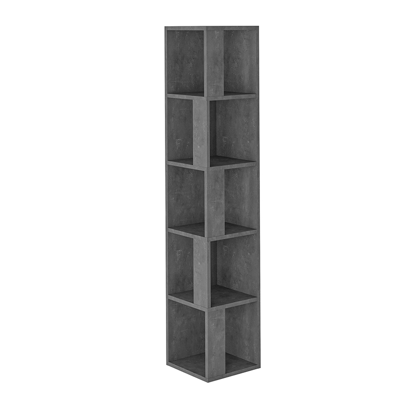 Βιβλιοθήκη γωνιακή Piano Megapap χρώμα γκρι ρετρό 31,4x31,4x158,9εκ. Βιβλιοθήκη γωνιακή Piano Megapap χρώμα γκρι ρετρό 31,4x31,4x158,9εκ.