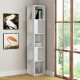 Βιβλιοθήκη γωνιακή Piano Megapap χρώμα λευκό 31,4x31,4x158,9εκ. Βιβλιοθήκη γωνιακή Piano Megapap χρώμα λευκό 31,4x31,4x158,9εκ.