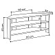 Έπιπλο τηλεόρασης γωνιακό Thales Megapap χρώμα black wood 110x36x45εκ.