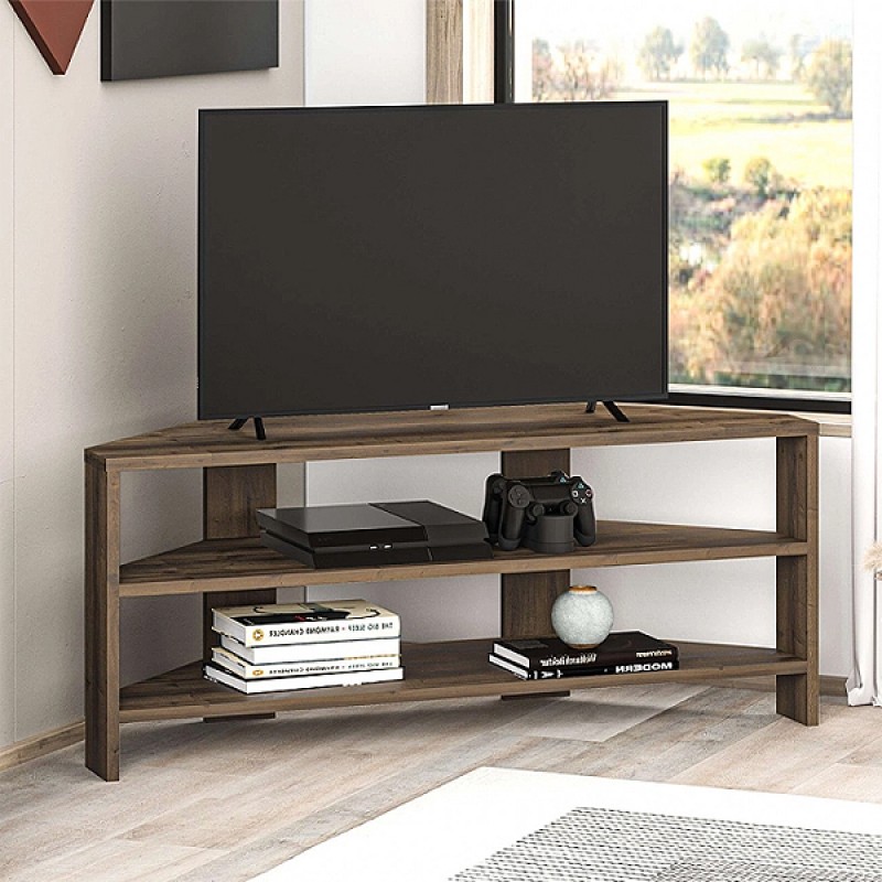 Έπιπλο τηλεόρασης γωνιακό Thales Megapap χρώμα ανοιχτό καρυδί 110x36x45εκ. Έπιπλο τηλεόρασης γωνιακό Thales Megapap χρώμα ανοιχτό καρυδί 110x36x45εκ.