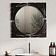 Καθρέπτης τοίχου Hulla Megapap από μέταλλο χρώμα μαύρο 55,6x2x55,6εκ.