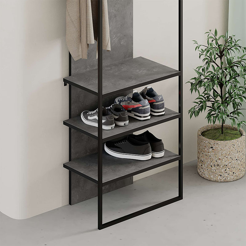 Έπιπλο εισόδου Archy Megapap χρώμα γκρι ρετρό 53x31,7x180εκ. Έπιπλο εισόδου Archy Megapap χρώμα γκρι ρετρό 53x31,7x180εκ.