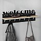 Κρεμάστρα τοίχου Welcome Megapap χρώμα μαύρο - sapphire oak 86x15,2x29εκ. Κρεμάστρα τοίχου Welcome Megapap χρώμα μαύρο - sapphire oak 86x15,2x29εκ.