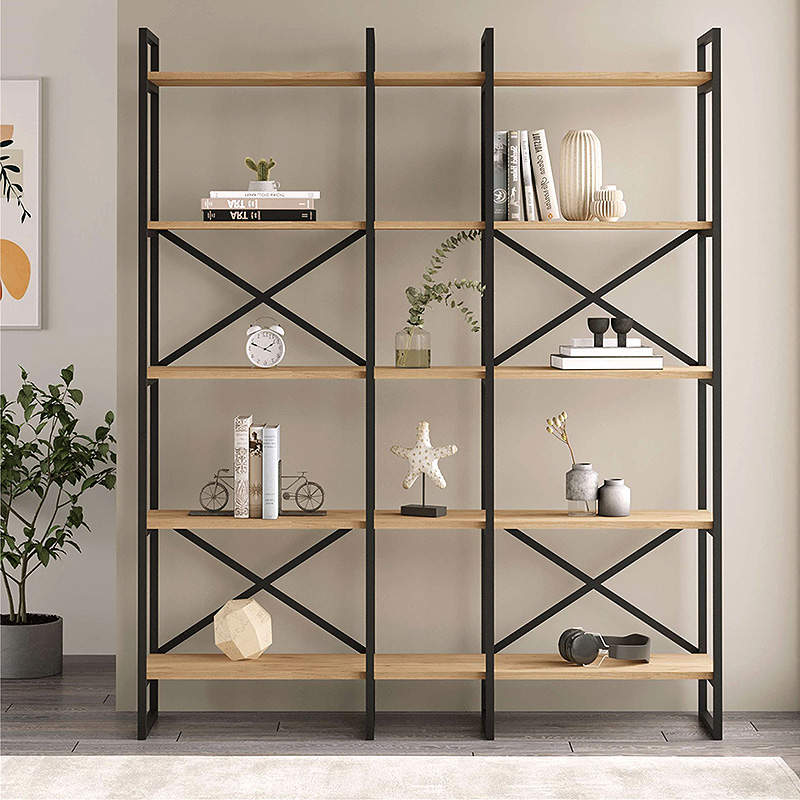 Βιβλιοθήκη Dusan Megapap χρώμα sepet oak 143,5x30x175εκ. Βιβλιοθήκη Dusan Megapap χρώμα sepet oak 143,5x30x175εκ.