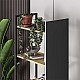 Βιβλιοθήκη Detroit Megapap χρώμα sapphire oak - silky black 58x35,2x175εκ. Βιβλιοθήκη Detroit Megapap χρώμα sapphire oak - silky black 58x35,2x175εκ.
