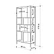 Βιβλιοθήκη Midi Megapap χρώμα sapphire oak - silky black 88x35x175εκ. Βιβλιοθήκη Midi Megapap χρώμα sapphire oak - silky black 88x35x175εκ.