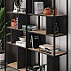 Βιβλιοθήκη Maxi Megapap χρώμα sapphire oak - silky black 144x35x175εκ. Βιβλιοθήκη Maxi Megapap χρώμα sapphire oak - silky black 144x35x175εκ.