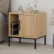 Κομοδίνο Glynn Megapap χρώμα saphhire oak 45x35x50εκ. Κομοδίνο Glynn Megapap χρώμα saphhire oak 45x35x50εκ.