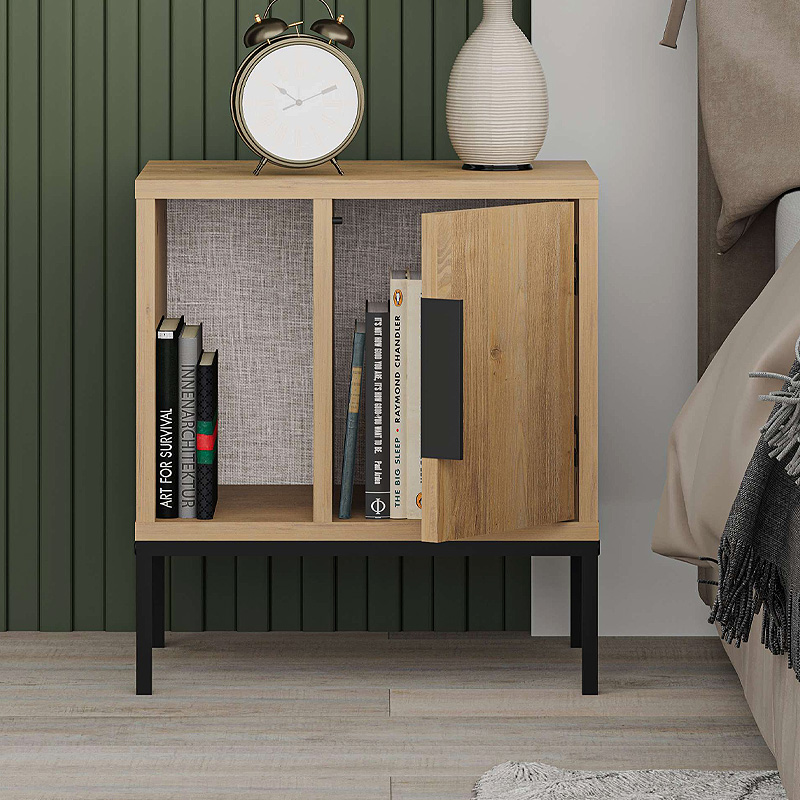 Κομοδίνο Glynn Megapap χρώμα saphhire oak 45x35x50εκ. Κομοδίνο Glynn Megapap χρώμα saphhire oak 45x35x50εκ.