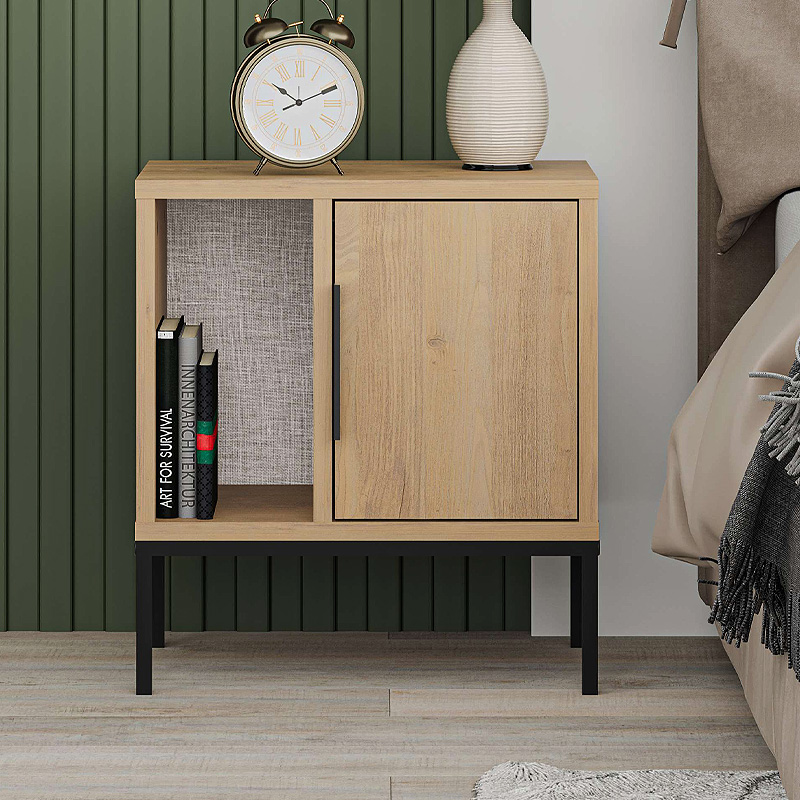 Κομοδίνο Glynn Megapap χρώμα saphhire oak 45x35x50εκ. Κομοδίνο Glynn Megapap χρώμα saphhire oak 45x35x50εκ.