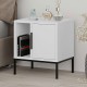 Κομοδίνο Glynn Megapap χρώμα λευκό 45x35x50εκ. Κομοδίνο Glynn Megapap χρώμα λευκό 45x35x50εκ.