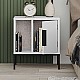 Κομοδίνο Glynn Megapap χρώμα λευκό 45x35x50εκ. Κομοδίνο Glynn Megapap χρώμα λευκό 45x35x50εκ.