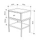 Κομοδίνο Lisa Megapap χρώμα saphhire oak 45x35x56εκ. Κομοδίνο Lisa Megapap χρώμα saphhire oak 45x35x56εκ.