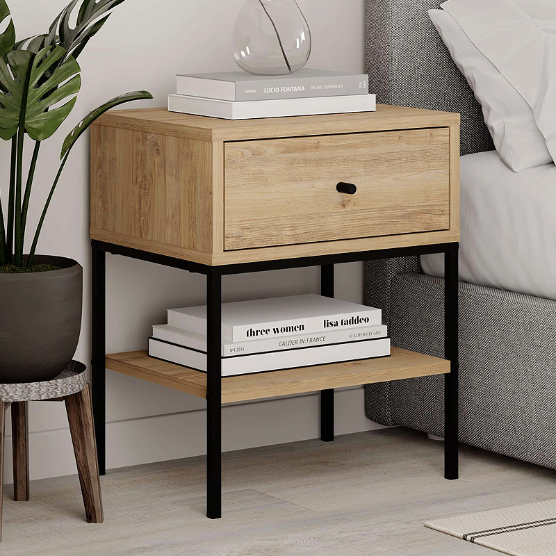 Κομοδίνο Lisa Megapap χρώμα saphhire oak 45x35x56εκ. Κομοδίνο Lisa Megapap χρώμα saphhire oak 45x35x56εκ.