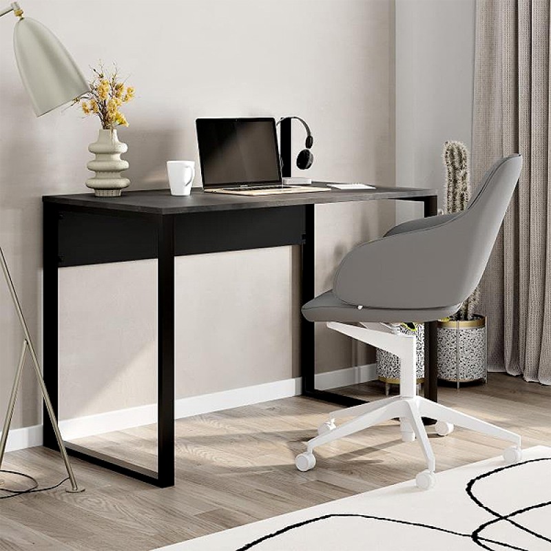 Γραφείο εργασίας Inna Megapap χρώμα γκρι ρετρό - silky black 110x60x75εκ. Γραφείο εργασίας Inna Megapap χρώμα γκρι ρετρό - silky black 110x60x75εκ.