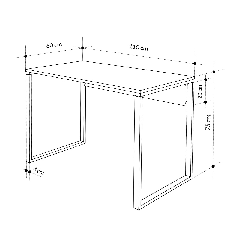 Γραφείο εργασίας Inna Megapap χρώμα sapphire oak - λευκό 110x60x75εκ. Γραφείο εργασίας Inna Megapap χρώμα sapphire oak - λευκό 110x60x75εκ.