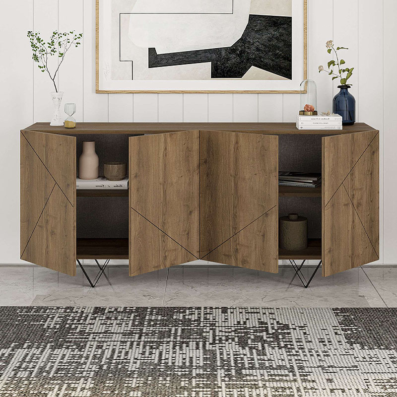 Μπουφές Jakomen Megapap χρώμα ανοιχτό καρυδί 180x41,7x80εκ. Μπουφές Jakomen Megapap χρώμα ανοιχτό καρυδί 180x41,7x80εκ.