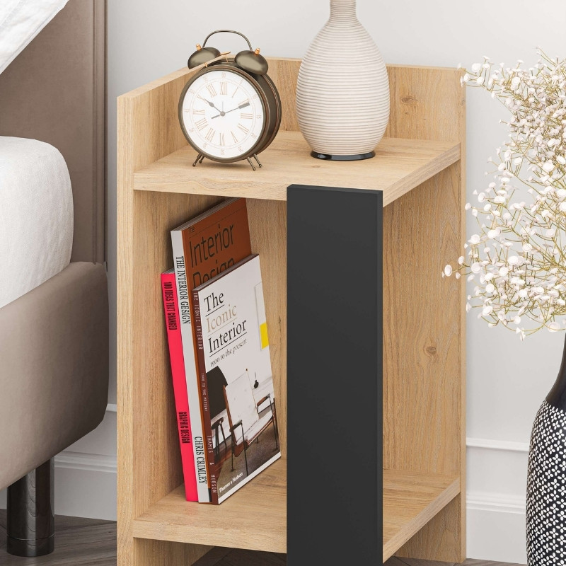 Κομοδίνο Elos Megapap χρώμα saphhire oak - silky black 30x31,7x55εκ. Κομοδίνο Elos Megapap χρώμα saphhire oak - silky black 30x31,7x55εκ.