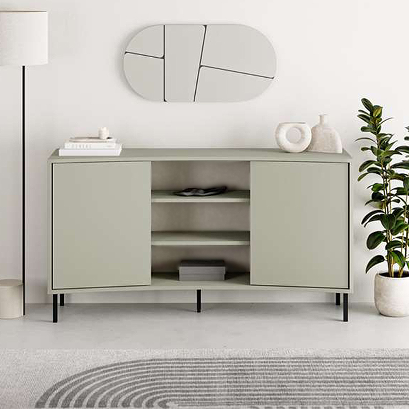 Μπουφές Frem Megapap χρώμα ash green 150x40x81εκ. Μπουφές Frem Megapap χρώμα ash green 150x40x81εκ.