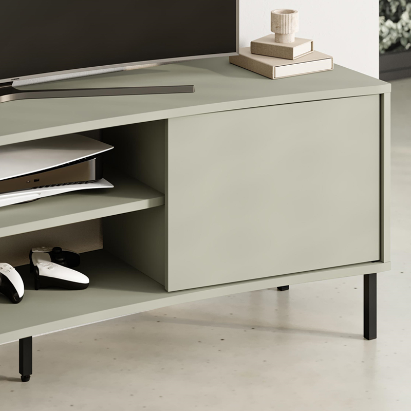 Έπιπλο τηλεόρασης Frem Megapap χρώμα ash green 150x40x55εκ. Έπιπλο τηλεόρασης Frem Megapap χρώμα ash green 150x40x55εκ.